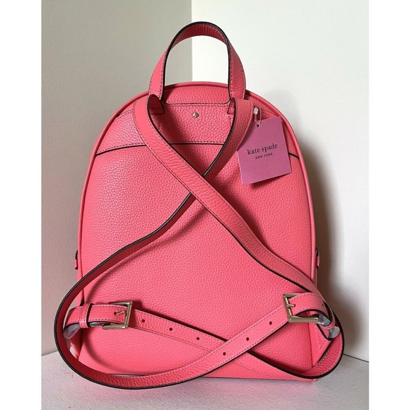 New Kate Spade Day Pack Medium Backpack Pebble Leather Peach Melba / Dust bag - Picture 6 of 6